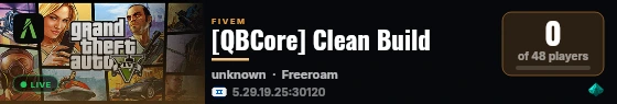 [QBCore] Clean Build live status badge