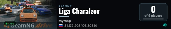 Liga Charalzev live status badge