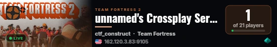 unnamed's Crossplay Server live status badge