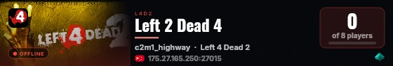 Left 2 Dead 4 live status badge