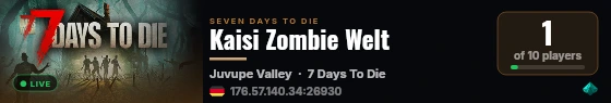 Kaisi Zombie Welt live status badge