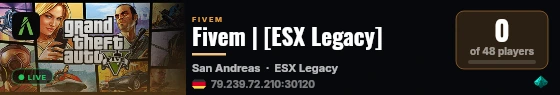 Fivem | [ESX Legacy] live status badge