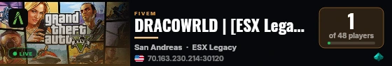 DRACOWRLD | [ESX Legacy] live status badge
