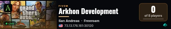 Arkhon Development live status badge