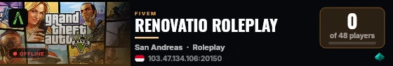 RENOVATIO ROLEPLAY live status badge