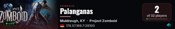 Palanganas live status badge