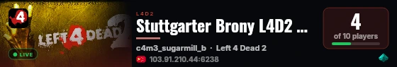 Stuttgarter Brony L4D2 Server live status badge