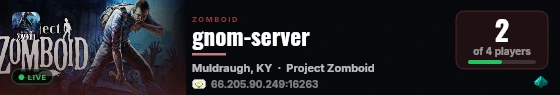 gnom-server live status badge