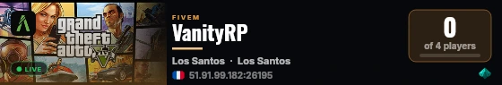 VanityRP live status badge