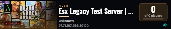 Esx Legacy Test Server | ESX Legacy Server live status badge