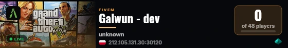 Galwun - dev live status badge