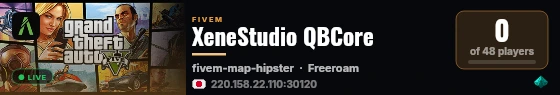 XeneStudio QBCore live status badge