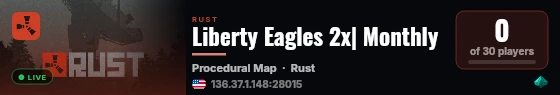 Liberty Eagles 2x| Monthly live status badge