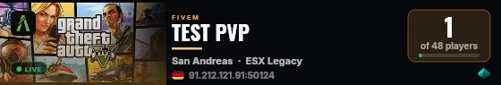 TEST PVP live status badge