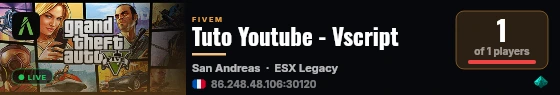 Tuto Youtube - Vscript live status badge