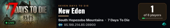 New Eden live status badge