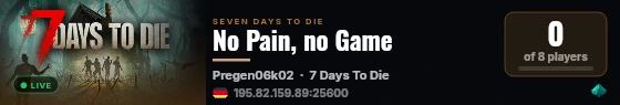 No Pain, no Game live status badge