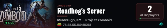 Roadhog's Server live status badge