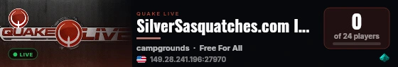 SilverSasquatches.com Instagib - Dallas, Texas live status badge