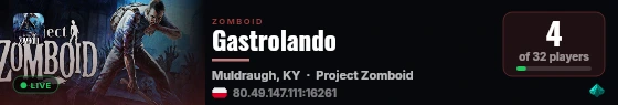 Gastrolando live status badge