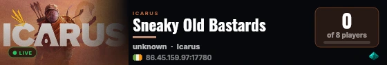 Sneaky Old Bastards live status badge