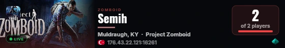Semih live status badge