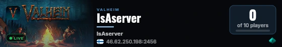 IsAserver live status badge