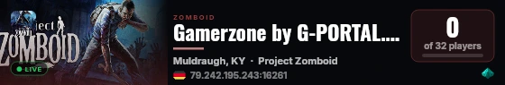 Gamerzone by G-PORTAL.com live status badge