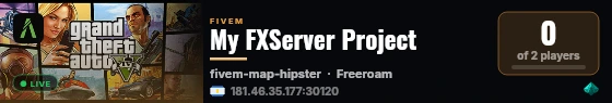My FXServer Project live status badge