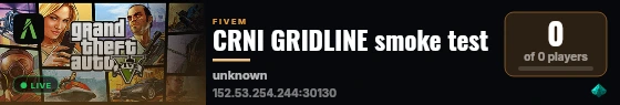 CRNI GRIDLINE smoke test live status badge