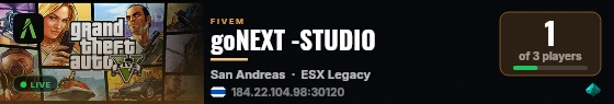 goNEXT -STUDIO live status badge