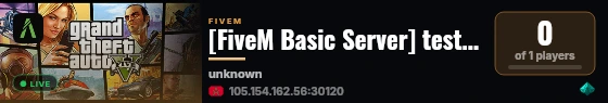 [FiveM Basic Server] test local live status badge