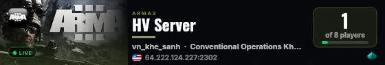 HV Server live status badge
