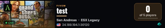 test live status badge