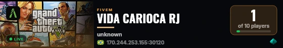 VIDA CARIOCA RJ live status badge