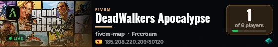 DeadWalkers Apocalypse live status badge