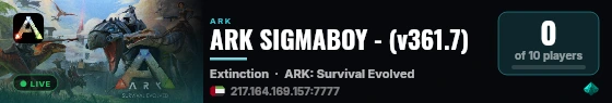 ARK SIGMABOY - (v361.7) live status badge