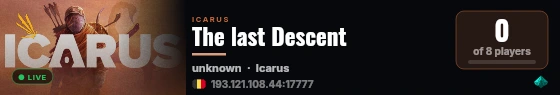 The last Descent live status badge