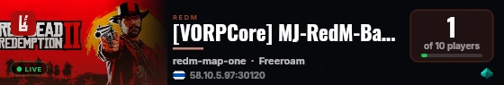 [VORPCore] MJ-RedM-BaseRP-20k live status badge