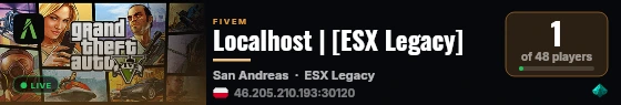 Localhost | [ESX Legacy] live status badge