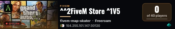 ^^2FiveM Store ^1V5 live status badge
