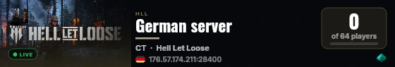 German server live status badge