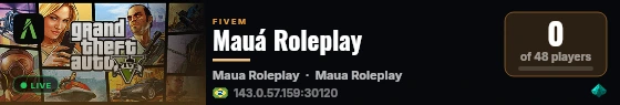 Mauá Roleplay live status badge