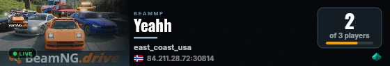 Yeahh live status badge
