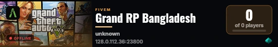 Grand RP Bangladesh live status badge