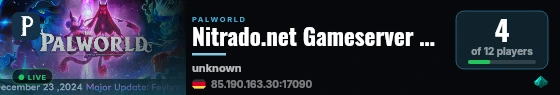 Nitrado.net Gameserver #22707 live status badge