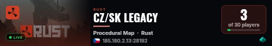 CZ/SK LEGACY live status badge