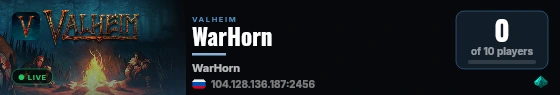 WarHorn live status badge