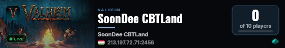 SoonDee CBTLand live status badge