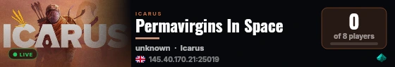 Permavirgins In Space live status badge